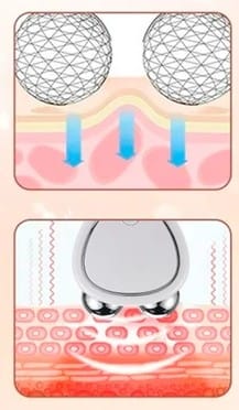 Masajeador facial con Microcorriente